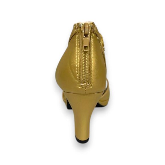 Easy Street Flash Womens Dress Sandal Gold Satin US Size 6 WW-Retail $65 - Picture 3 of 5